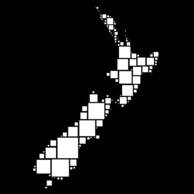 New Zealand Squares (White) Design